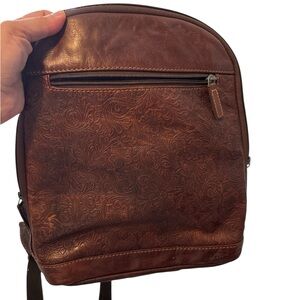 Jack George’s Brown Embossed Backpack